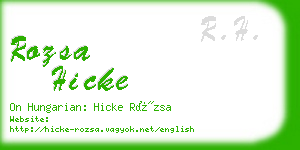 rozsa hicke business card